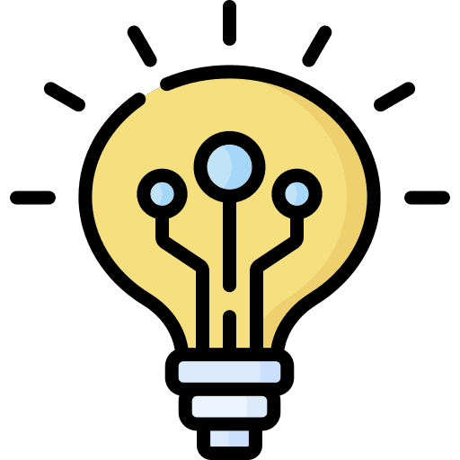 Idea tech lightbulb innovation icon