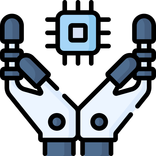 Robot electronics artificial intelligence robotics icon