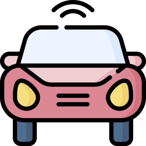 Autonomous car electric mobility transport icon