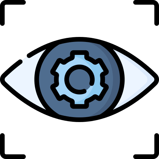 Bionic eye future bionic engeneering icon