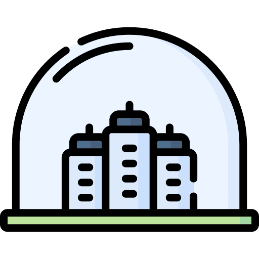 Dome universe science fiction galaxy icon