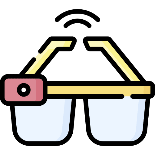 Smart glasses electronics futuristic augmented reality icon