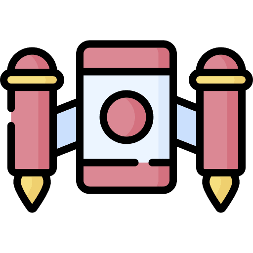 Jetpack transportation fly future icon