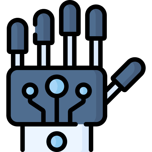 Robotic hand artificial robotic hand robot icon