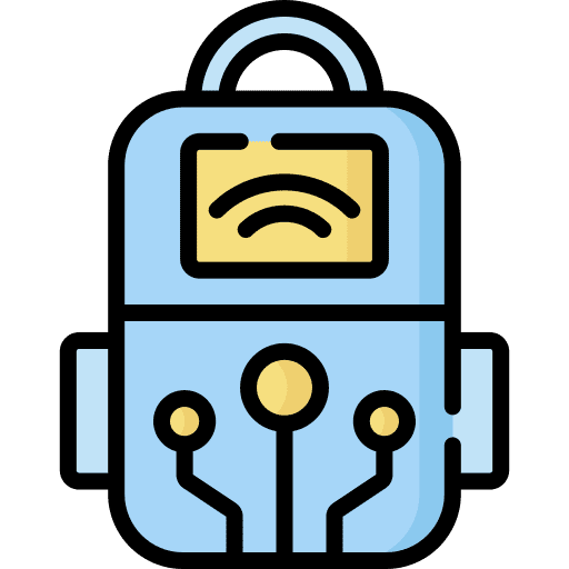 Smart bag travel artificial intelligence smart bag icon