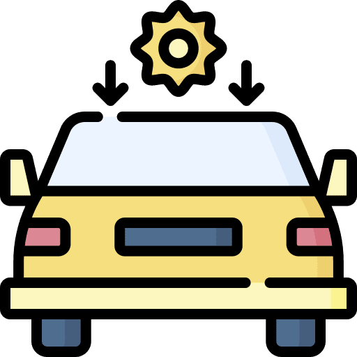 Solar car sun technology solar panel icon