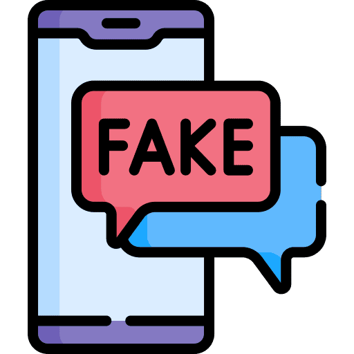 Fake news share speech bubble message icon