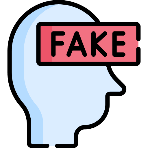 Fake news untrue news user icon