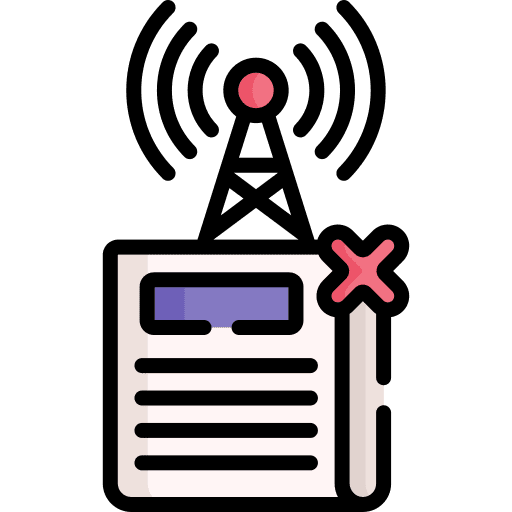 Broadcast wifi tower building icon