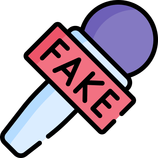 Fake news fake news untrue interview icon
