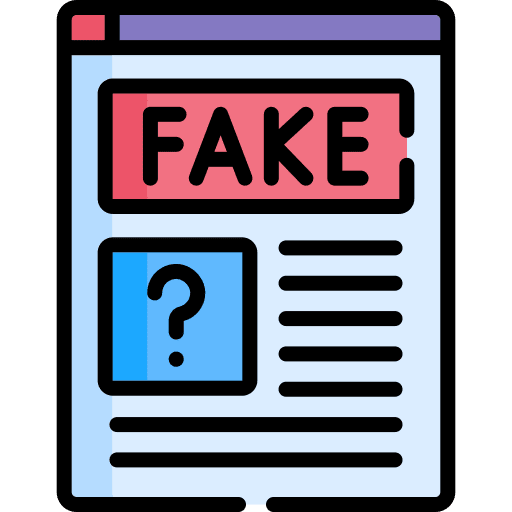 Fake news newspaper fake news untrue icon