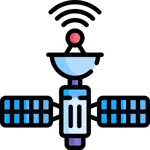 Satellite wireless technology network icon