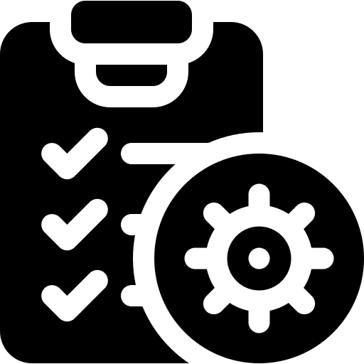 Check list criteria cogwheel check list icon