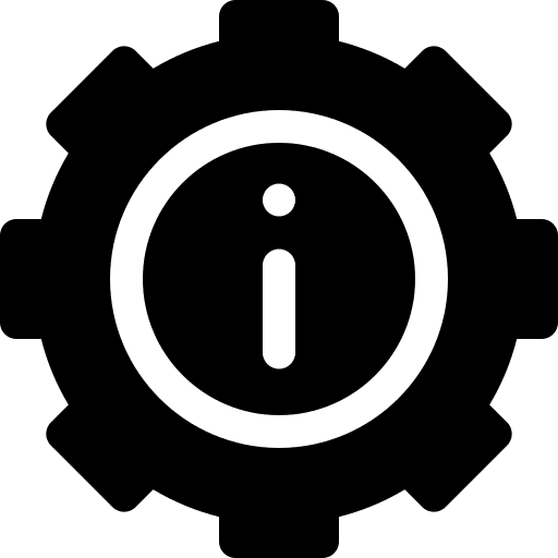 Information setting help gear icon