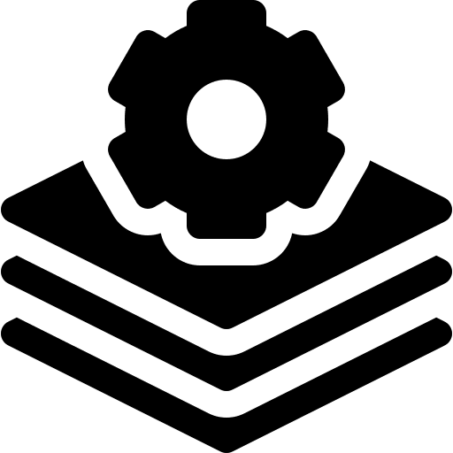 Layers software development cog computer icon