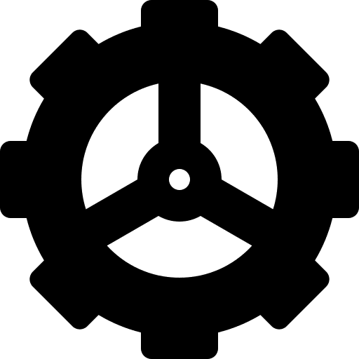 Gear tools setting metal gear icon