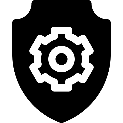 Shield security settings protection icon