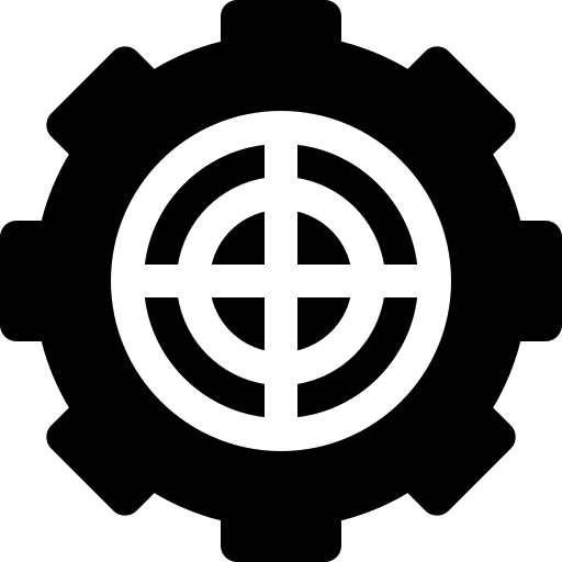 Target mission gear business icon
