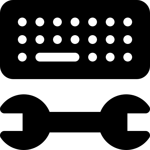 Keyboard gear keyboard cogwheel icon
