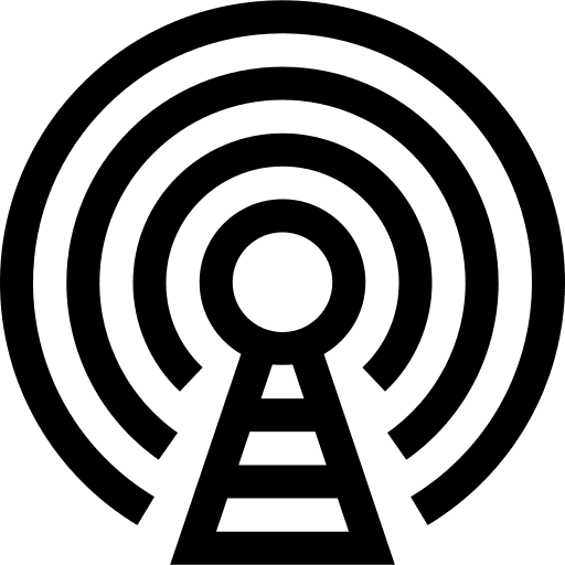 Podcast music and multimedia podcast broadcast icon