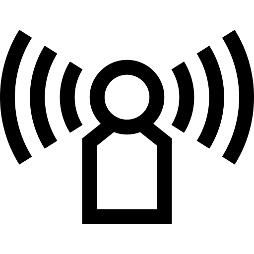 Podcast communications microphone streaming icon