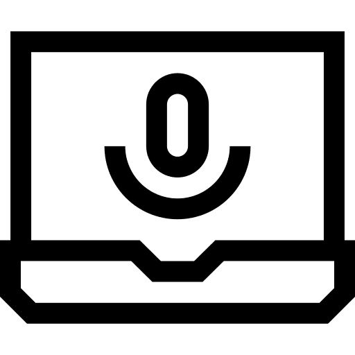 Podcast computer music and multimedia microphone icon