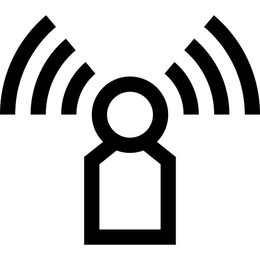 Podcast music and multimedia communications radio icon