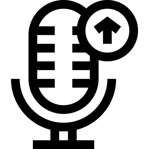 Upload music and multimedia laptop broadcast icon