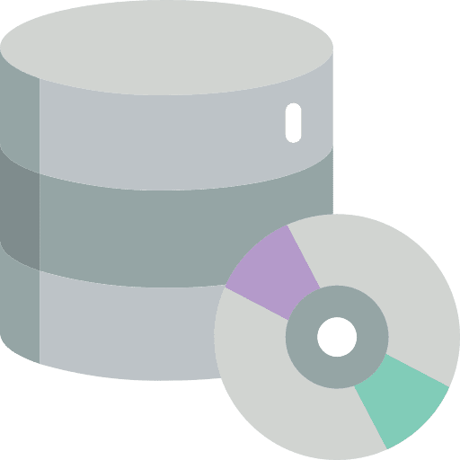 Database storage computer data sync icon