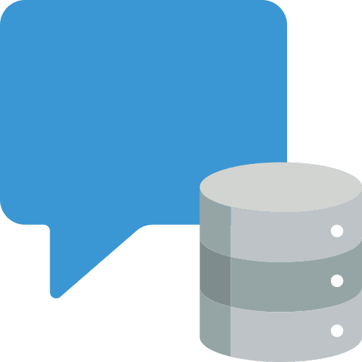 Chat recovery data computer icon