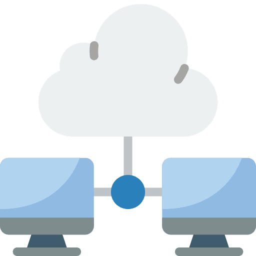 Cloud network recovery files sync icon