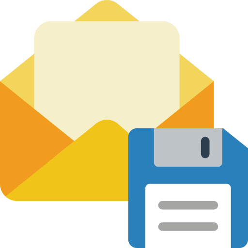 Email files backup computer icon