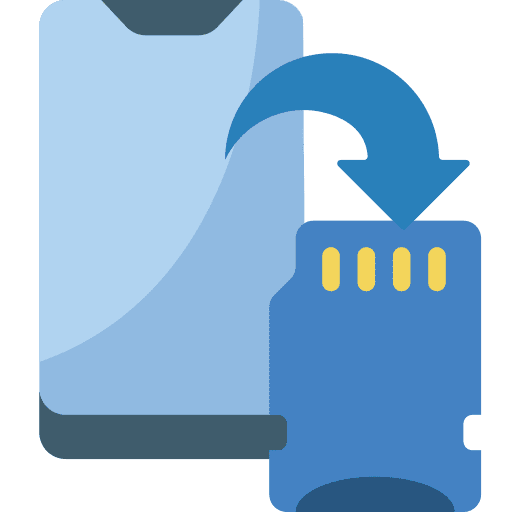 Phone data sync phone icon