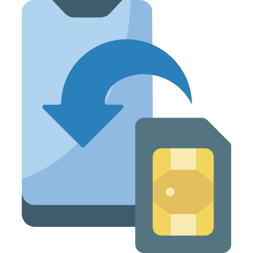 Phone sim files backup sync icon
