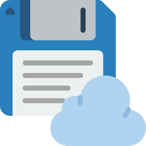Save cloud computer files icon