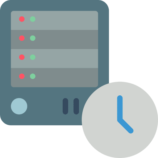 Storage device time backup network icon