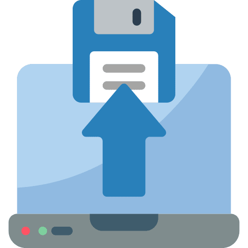 Backup data recovery backup icon