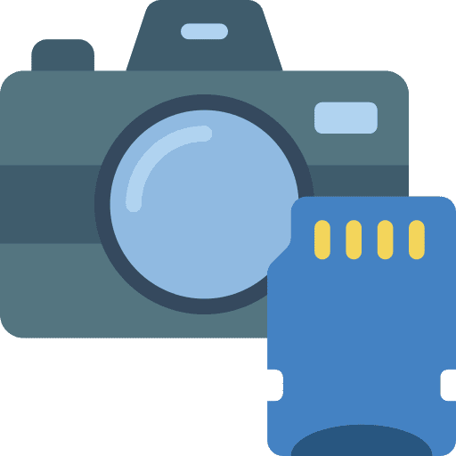 Camera card recovery sd card icon