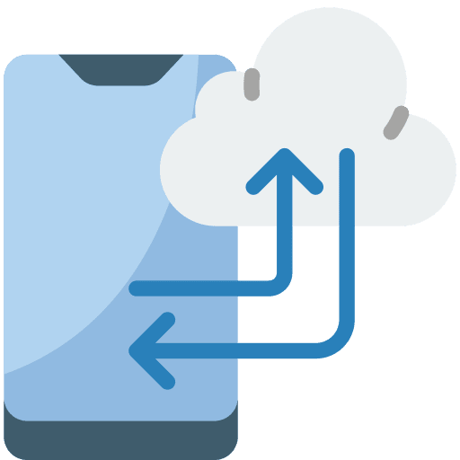 Cloud sync files phone sync icon