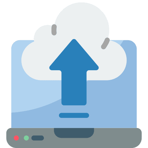 Cloud upload sync recovery files icon