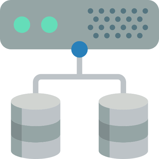 Database storage drive backup files icon
