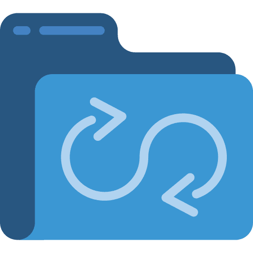 Folder folder data sync icon