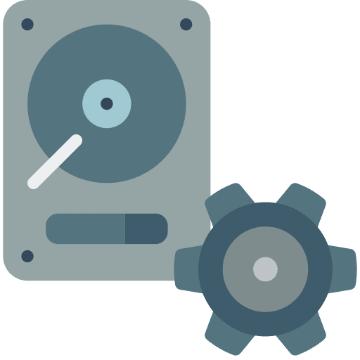 Hard drive backup computer settings icon