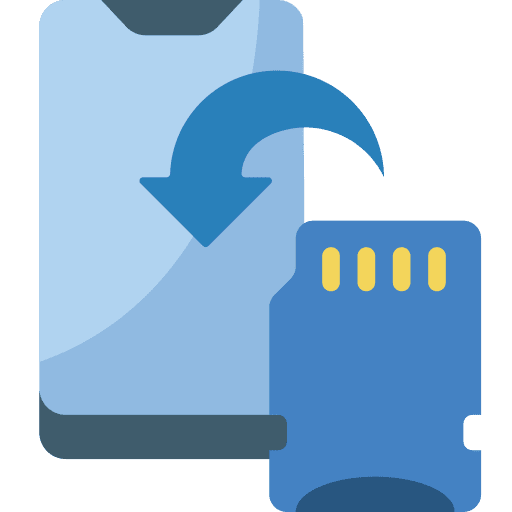 Phone backup sd card files icon
