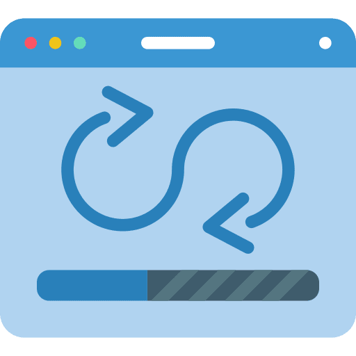 Synchronization computer window browser icon