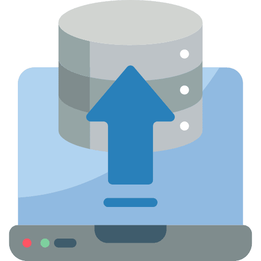 Database storage computer database storage data icon