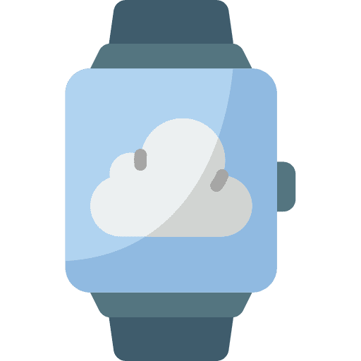 Smartwatch data computer sync icon