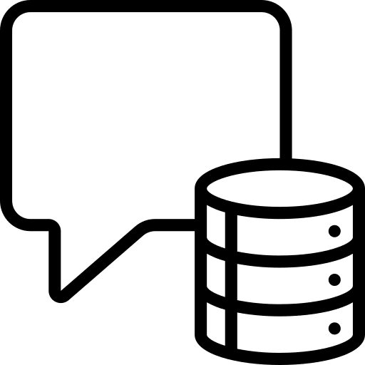 Chat database data computer icon