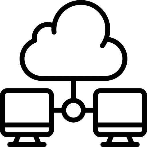 Cloud network sync computer computers icon