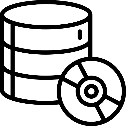 Database storage disk computer backup icon
